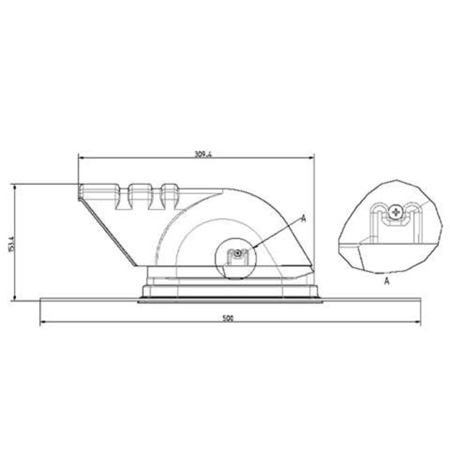 Cable and pipe transit tile sloping roof 500mm x 500mm