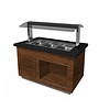 HorecaTraders Salad bar | PREMIUM LINE- SB-K 130 walnut