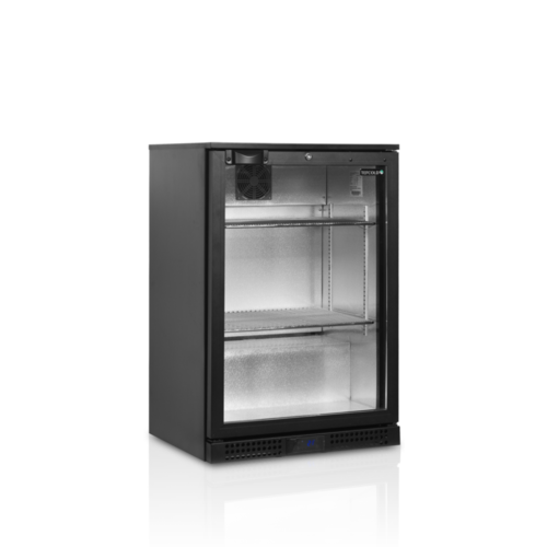  HorecaTraders Bar fridge | Black | Adjustable shelves | Lock included 