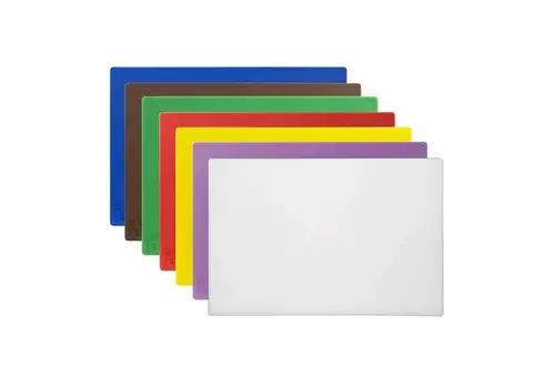  HorecaTraders Hygiplas Cutting Boards | 7 set | Plastic | 450(L)x300(W)x10(H)mm 