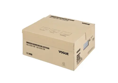  HorecaTraders Rouleau d'emballage sous vide Vogue avec boîte de découpe double emballage | 17,8 (h) x 37,4 (l) x 34,5 (p) cm 