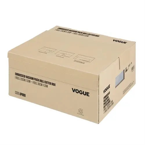  HorecaTraders Vogue Vakuumverpackungsrolle mit Schneidebox Doppelverpackung | 17,8 (H) x 37,4 (B) x 34,5 (T) cm 