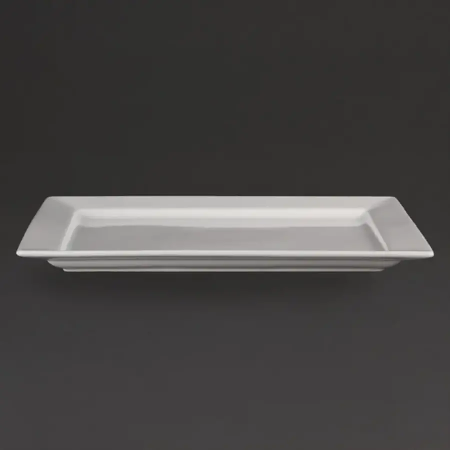 Whiteware | rechthoekige schaal met brede rand | 400x295mm