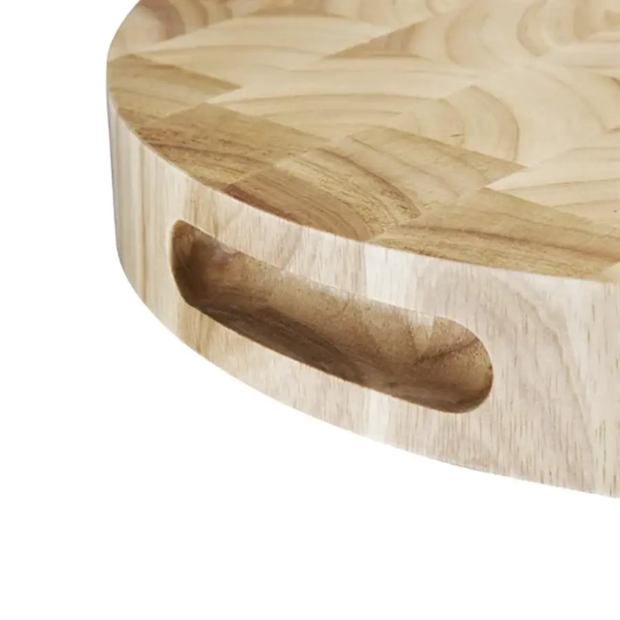 Planche à découper ronde en bois | 4,5(h)x40(Ø)cm