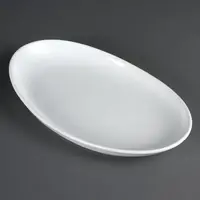 Olympia Whiteware deep oval plates | 4 pieces | 304mm | 30.4(w) x 19(d)cm