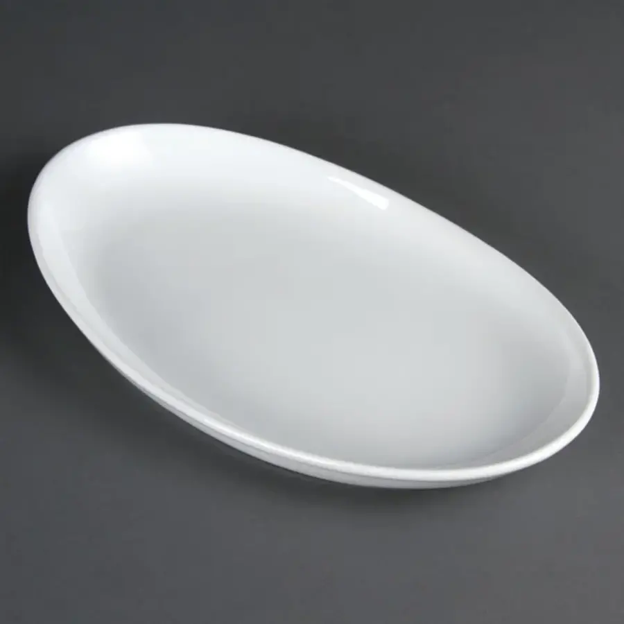 Assiettes ovales profondes Olympia Whiteware | 4 pièces | 304 mm | 30,4 (l) x 19 (p) cm