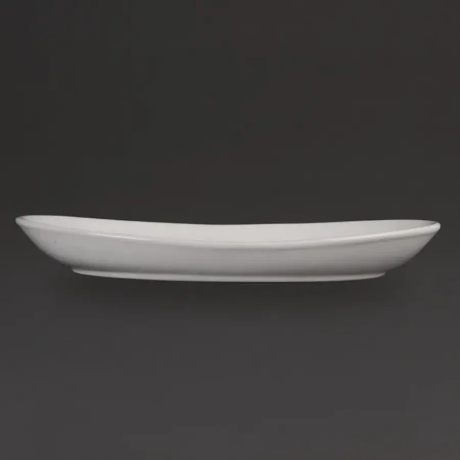 Olympia Whiteware deep oval plates | 4 pieces | 304mm | 30.4(w) x 19(d)cm