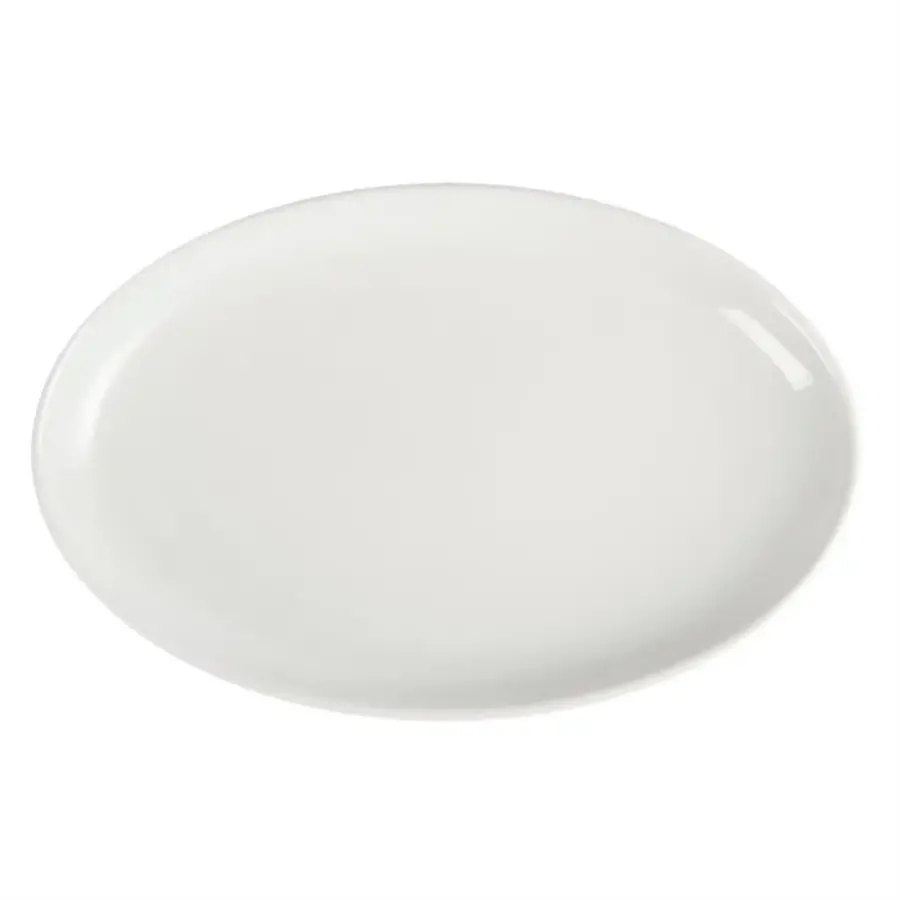 Olympia Whiteware deep oval plates | 4 pieces | 304mm | 30.4(w) x 19(d)cm