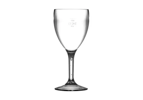  HorecaTraders Polycarbonate wine glasses | 255ml | CE marked on 175 ml | 12 pieces 