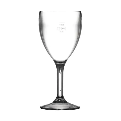  HorecaTraders Polycarbonate wine glasses | 255ml | CE marked on 175 ml | 12 pieces 