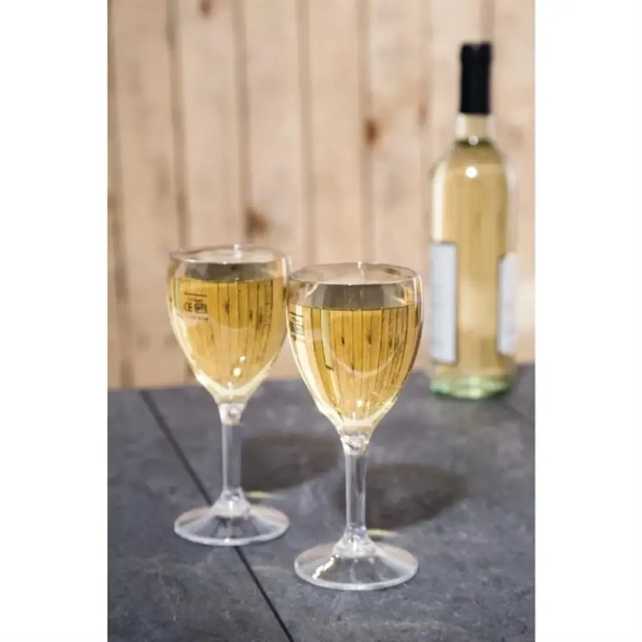 Polycarbonate wine glasses | 255ml | CE marked at 175 ml