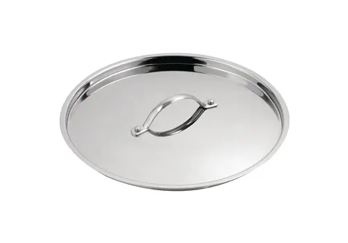  HorecaTraders Vogue stainless steel lid 180 mm 