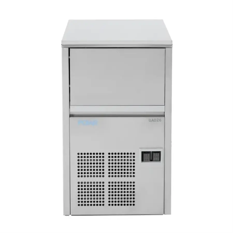 Machine à glace Polar série U | capacité de 21 kg | acier inoxydable | 59 x 35,5 x 43,5 cm