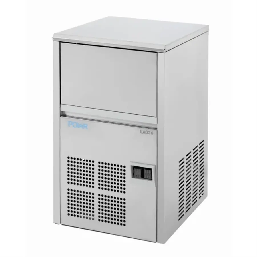 Machine à glace Polar série U | capacité de 21 kg | acier inoxydable | 59 x 35,5 x 43,5 cm