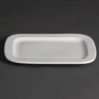 Whiteware ronde rechthoekige borden |  230 mm |  (pak van 12)