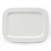 Whiteware round rectangular plates | 230mm | (pack of 12)