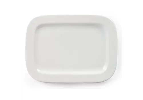  HorecaTraders Olympia Whiteware round rectangular plates 230 mm (pack of 12) 