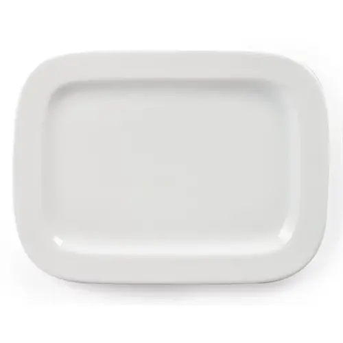  HorecaTraders Olympia Whiteware round rectangular plates 230 mm (pack of 12) 