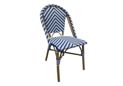  Bolero Parisian style rattan side chair | blue | 2 Pieces | Rattan | 89(h) x 56.4(w)cm 