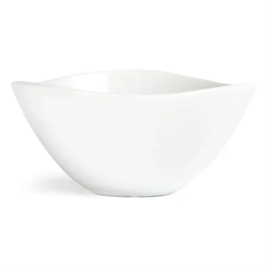 Gewellte Schalen aus Weißware | 15 cm | (12 Stück)
