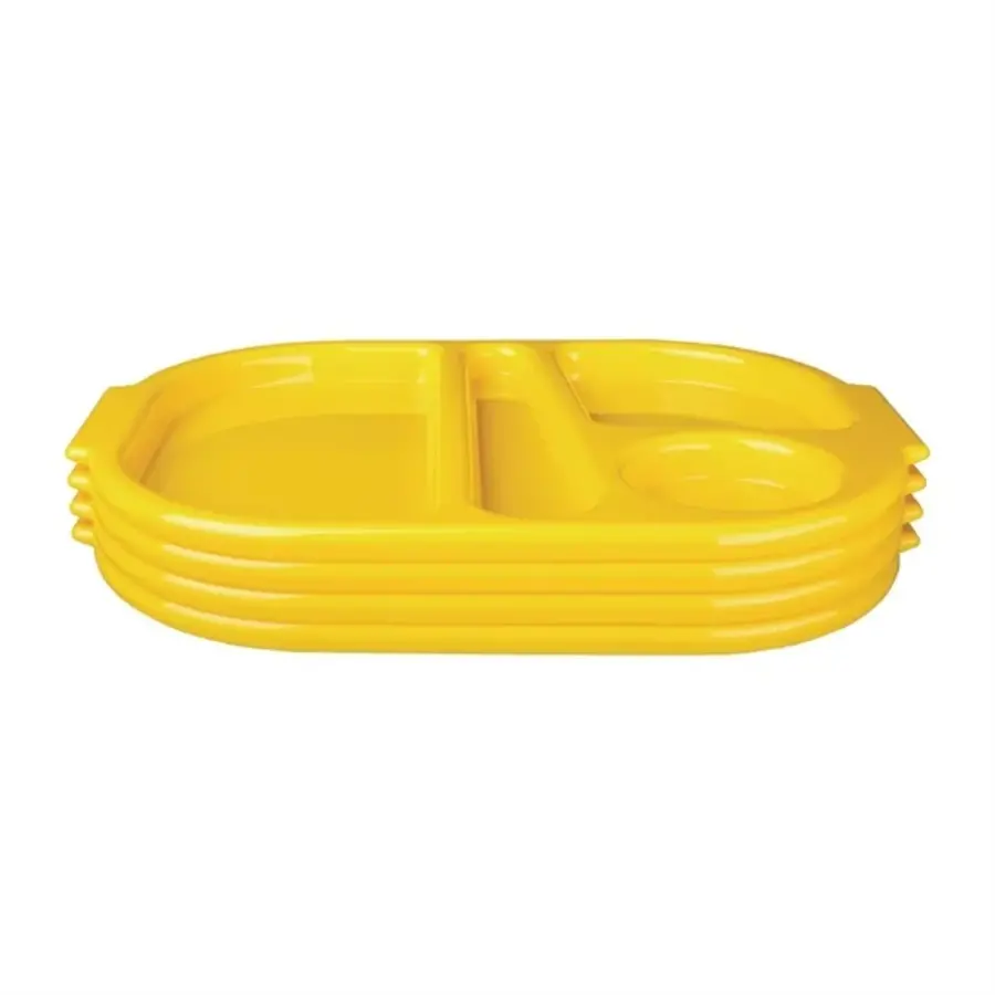Kristallon polycarbonate storage container compartment yellow 375mm