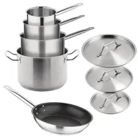 Batterie de cuisine à induction en acier inoxydable 5 pièces Cook Like A Pro