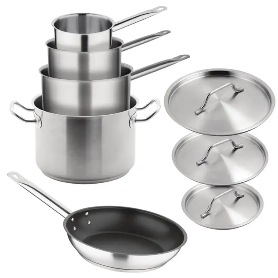 Vogue | Cook Like A Pro 5-piece stainless steel induction cookware set