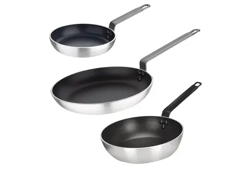  Vogue Cook Like A Pro 3-teiliges Set aus antihaftbeschichteter Bratpfanne und Sauteuse 