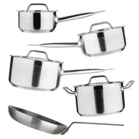 Nisbets | Essentiels Cuisinez comme un pro | Ensemble de 5 poêles