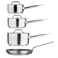 Nisbets | Ensemble de casseroles et poêles à frire 4 pièces Essentials Cook Like A Pro