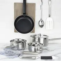 Nisbets | Ensemble de casseroles et poêles à frire 4 pièces Essentials Cook Like A Pro