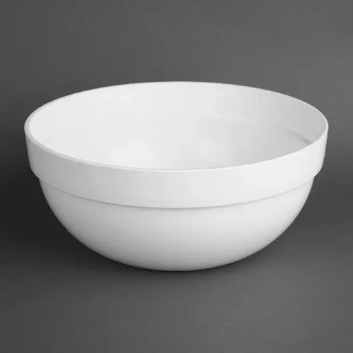  HorecaTraders Bol mélangeur blanc en polypropylène Essentials | 3L | n11(h) x 26(Ø)cm 