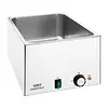 HorecaTraders Bain Marie Essentiels | 21L | acier inoxydable | 32,7 (h) x 64,5 (l) x 43,2 (p) cm
