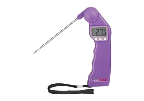  HorecaTraders Hygiplas Easytemp thermometer | Purple | Plastic | 1.8(h) x 5.43(w) x 16.12(d)cm 