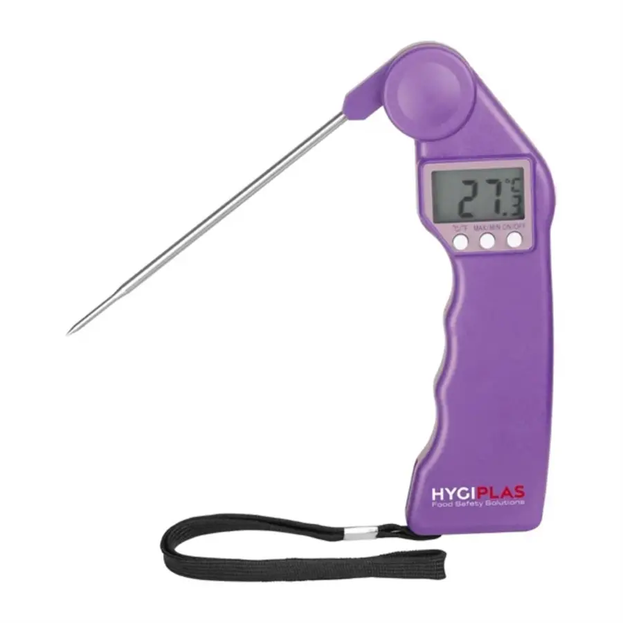 Hygiplas Easytemp thermometer | Purple | Plastic | 1.8(h) x 5.43(w) x 16.12(d)cm