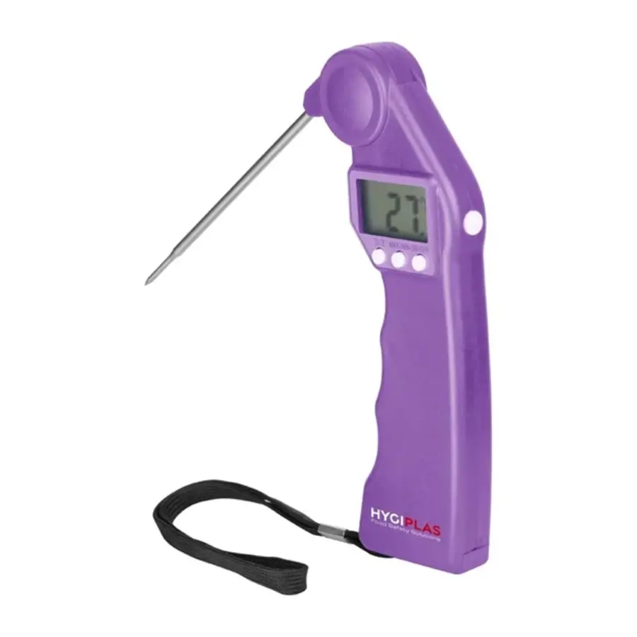 Hygiplas Easytemp thermometer | Purple | Plastic | 1.8(h) x 5.43(w) x 16.12(d)cm