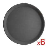 Kristallon polypropylene | round non-slip trays | (6 pieces)