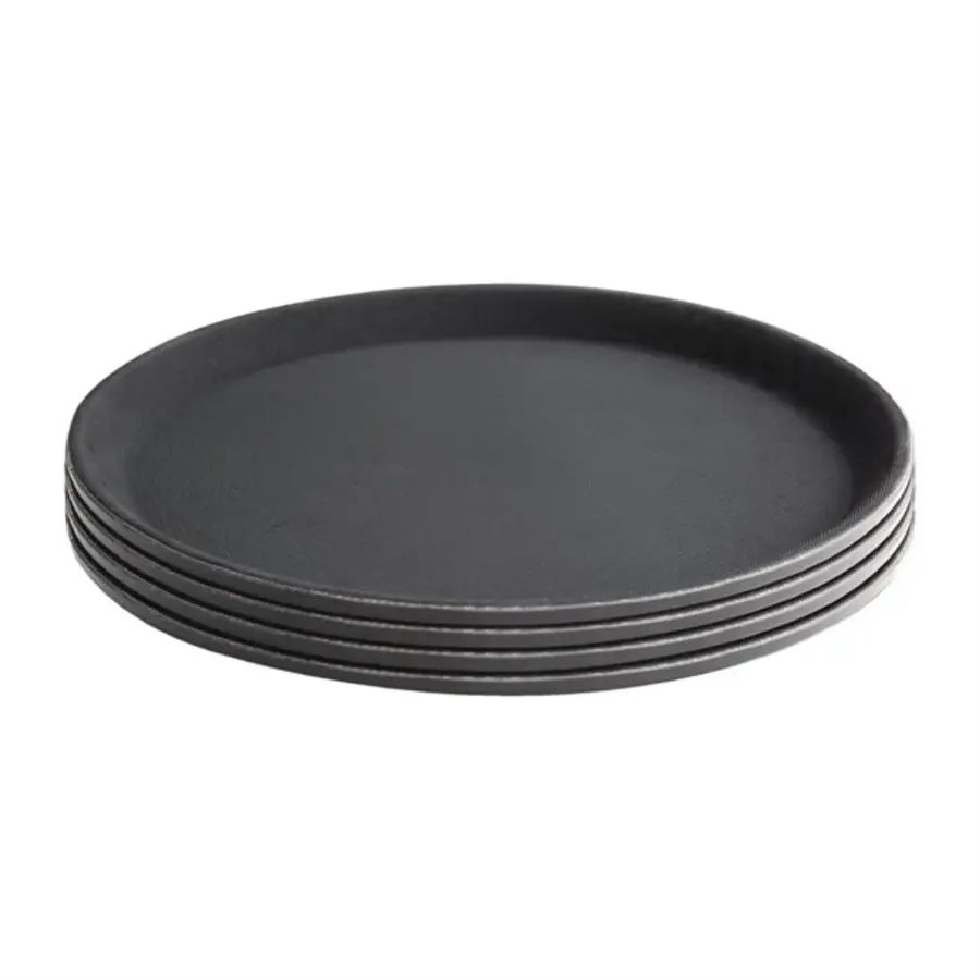 Kristallon polypropylene | round non-slip trays | (6 pieces)