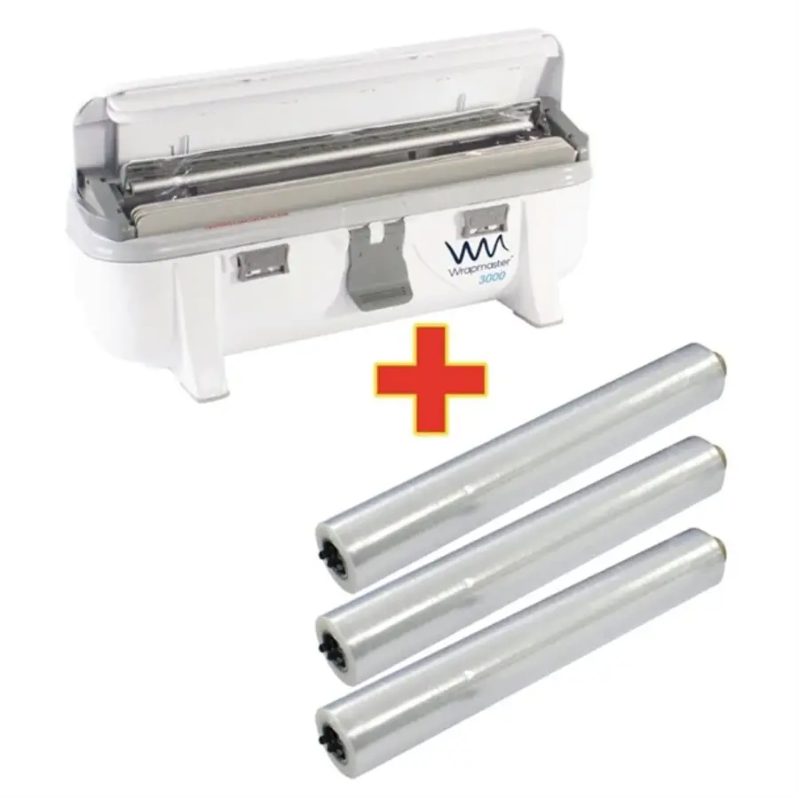 Offre spéciale | Distributeur Wrapmaster 3000 | 3 x 300 m de film alimentaire