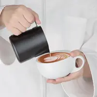 Milk frothing jug with non-stick coating | Black | 34cl