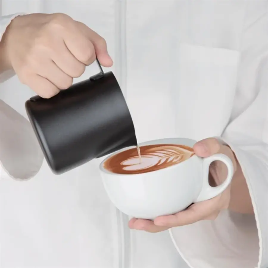 Milk frothing jug with non-stick coating | Black | 34cl