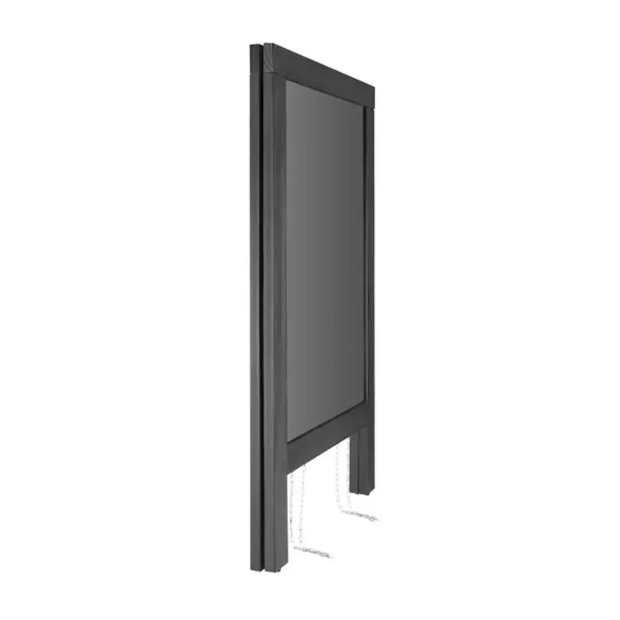 Planche de trottoir noire avec cadre en bois 500x850mm