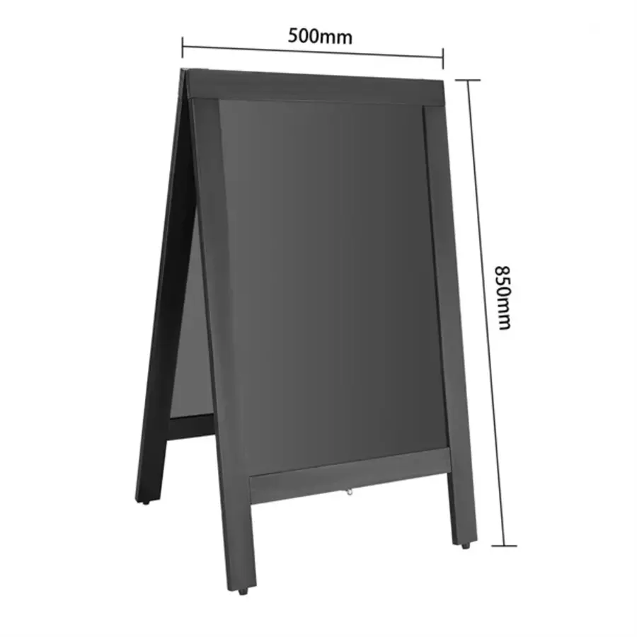 stoepplank zwart houten frame 500x850mm