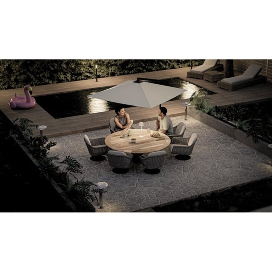 Lampe de table LED blanche à intensité variable | Georgina avec câble de charge magnétique