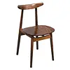 HorecaTraders Fameg | chaise d'appoint en noyer | (paquet de 2)