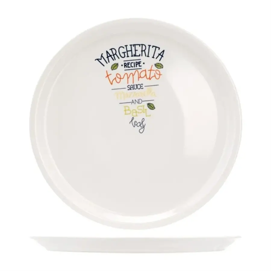 Pizza plate | Decorated | 30cm | Margarita