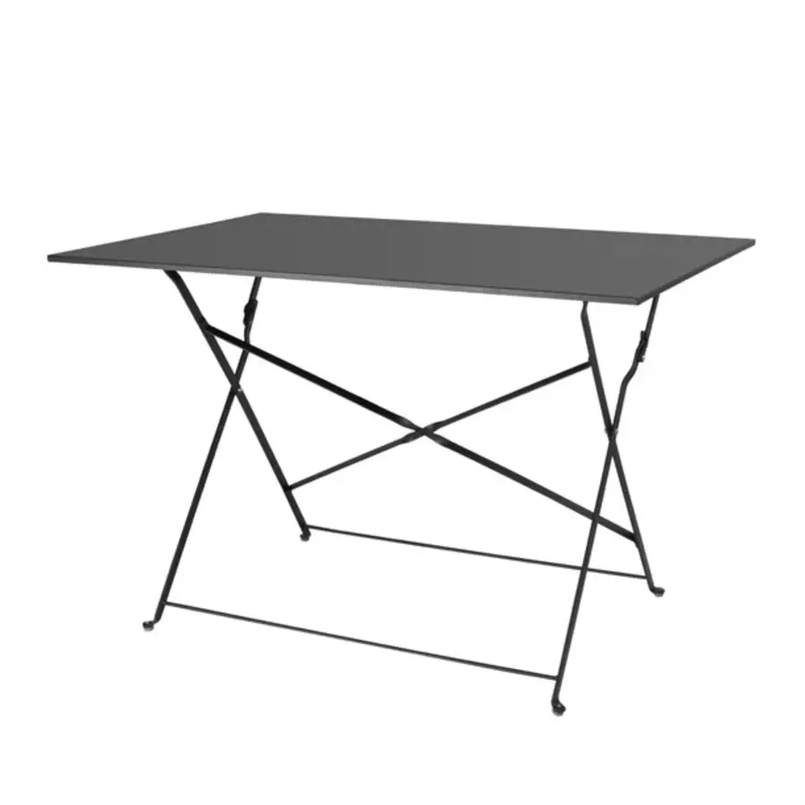 Klapptisch im Pflasterstil | Schwarz | 110 (L) 71,5 (H) x 69,5 (B) cm
