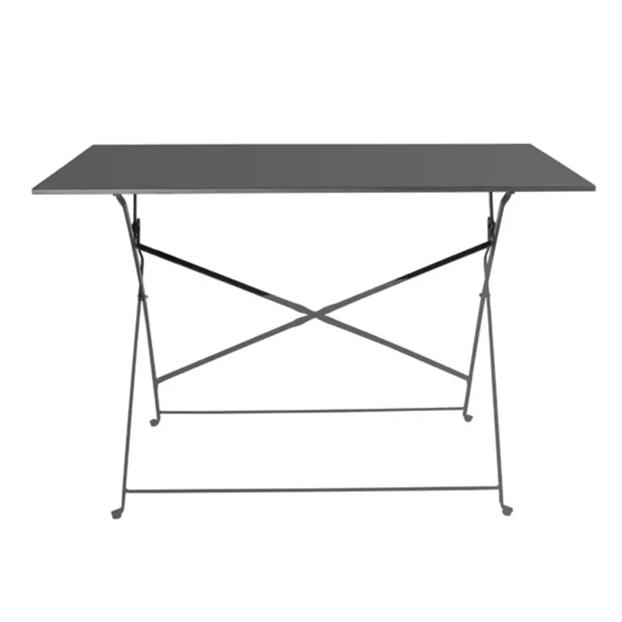 Klapptisch im Pflasterstil | Schwarz | 110 (L) 71,5 (H) x 69,5 (B) cm