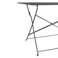Table pliante de style trottoir | Noir | 110 (L) 71,5 (h) x 69,5 (l) cm