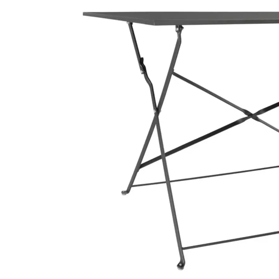 Klapptisch im Pflasterstil | Schwarz | 110 (L) 71,5 (H) x 69,5 (B) cm
